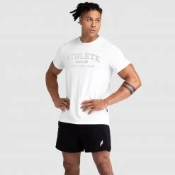 Darren Mens Athlete Regular Fit Tee - White