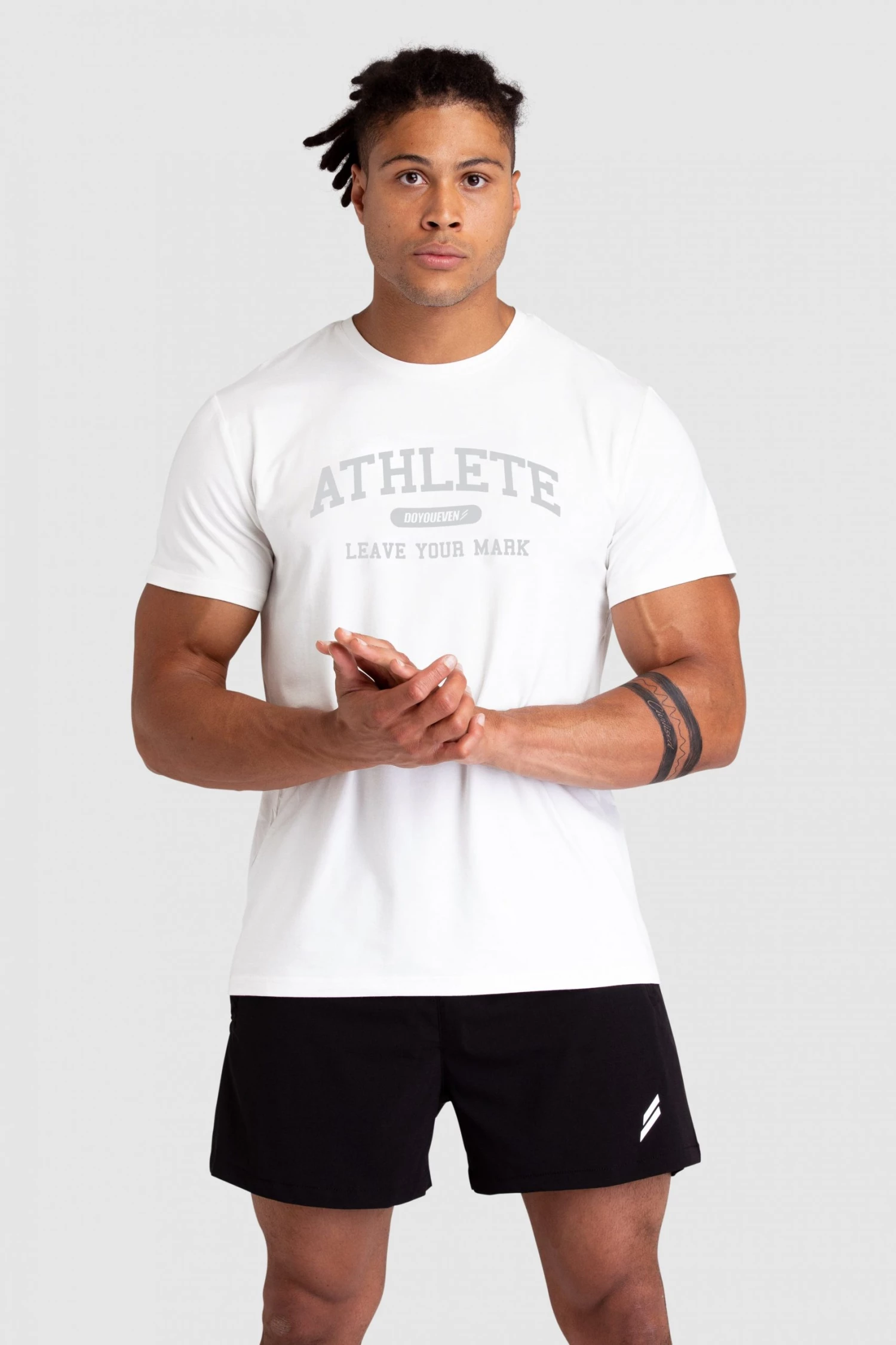 Darren Mens Athlete Regular Fit Tee - White