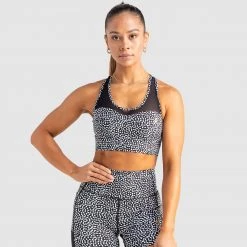 Tracy Breeze Mesh Crop - Black Speckle Womens
