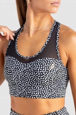 Tracy Breeze Mesh Crop - Black Speckle Womens