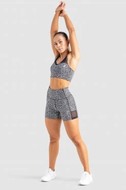 Tracy Breeze Mesh Crop - Black Speckle Womens