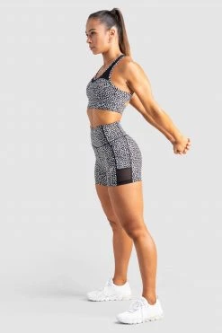 Tracy Breeze Mesh Crop - Black Speckle Womens