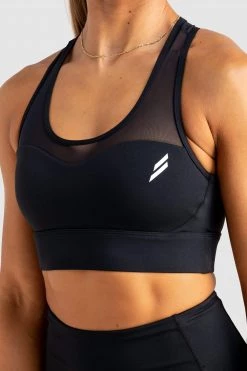 Tracy Womens Breeze Mesh Crop - Jet Black
