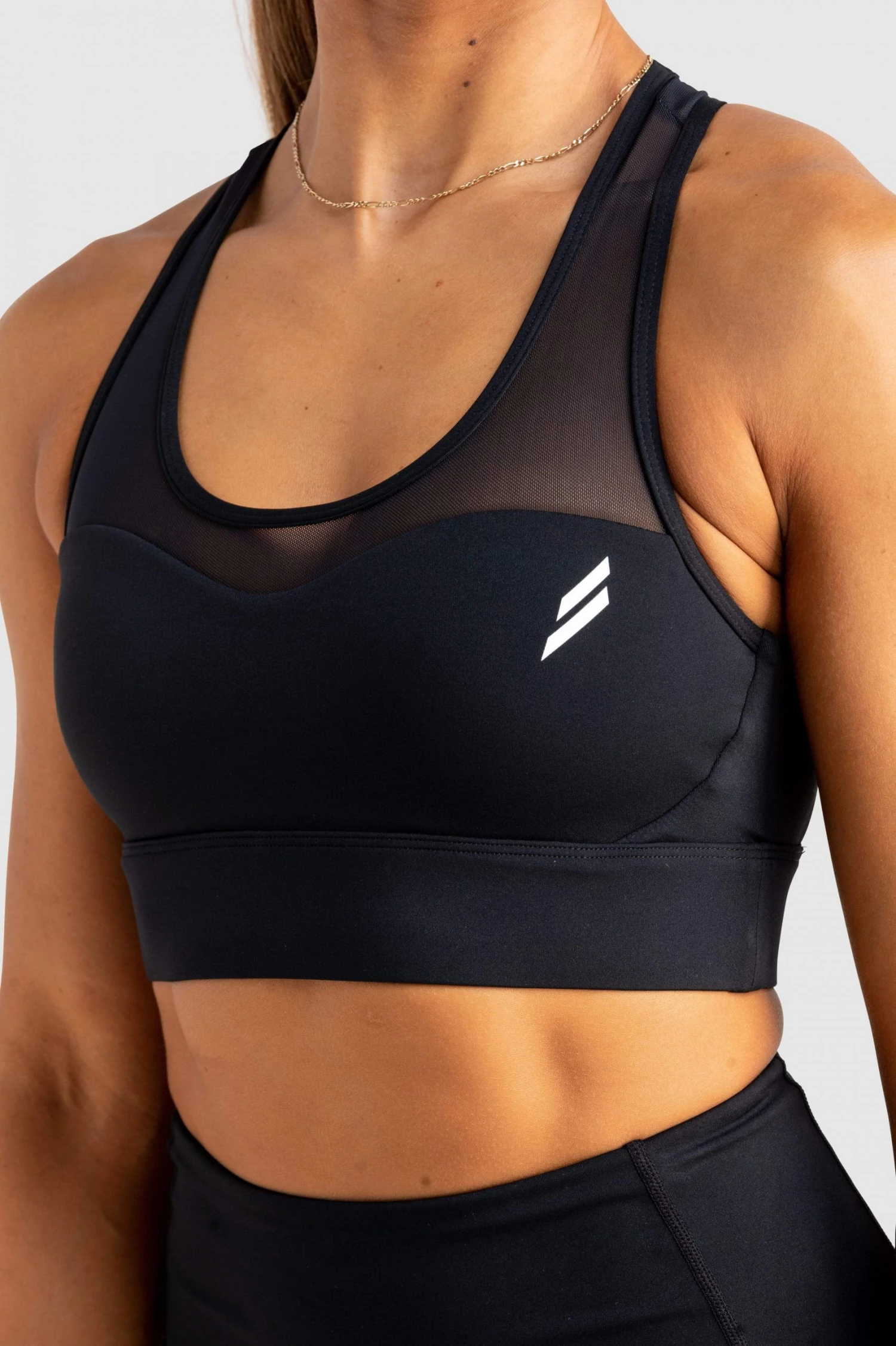 Tracy Womens Breeze Mesh Crop - Jet Black