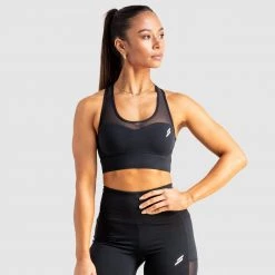 Tracy Womens Breeze Mesh Crop - Jet Black