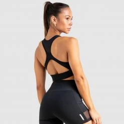 Tracy Womens Breeze Mesh Crop - Jet Black