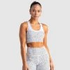 Tracy Breeze Mesh Crop - White Speckle Womens