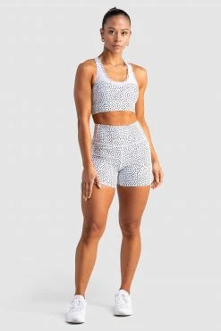 Tracy Breeze Mesh Crop - White Speckle Womens