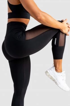 Tracy Breeze Mesh Leggings - Jet Black