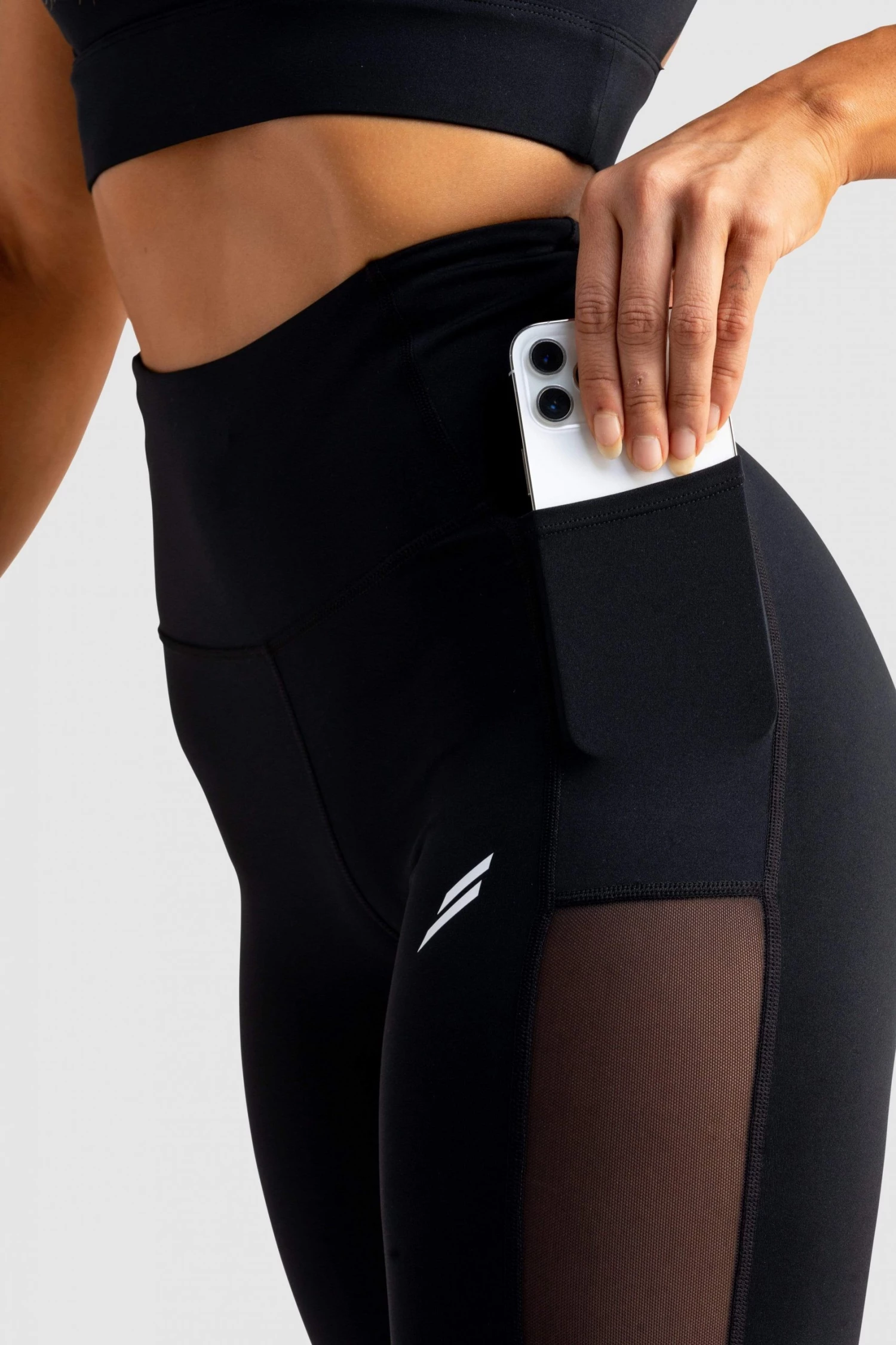 Tracy Breeze Mesh Leggings - Jet Black