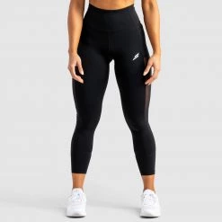Tracy Breeze Mesh Leggings - Jet Black