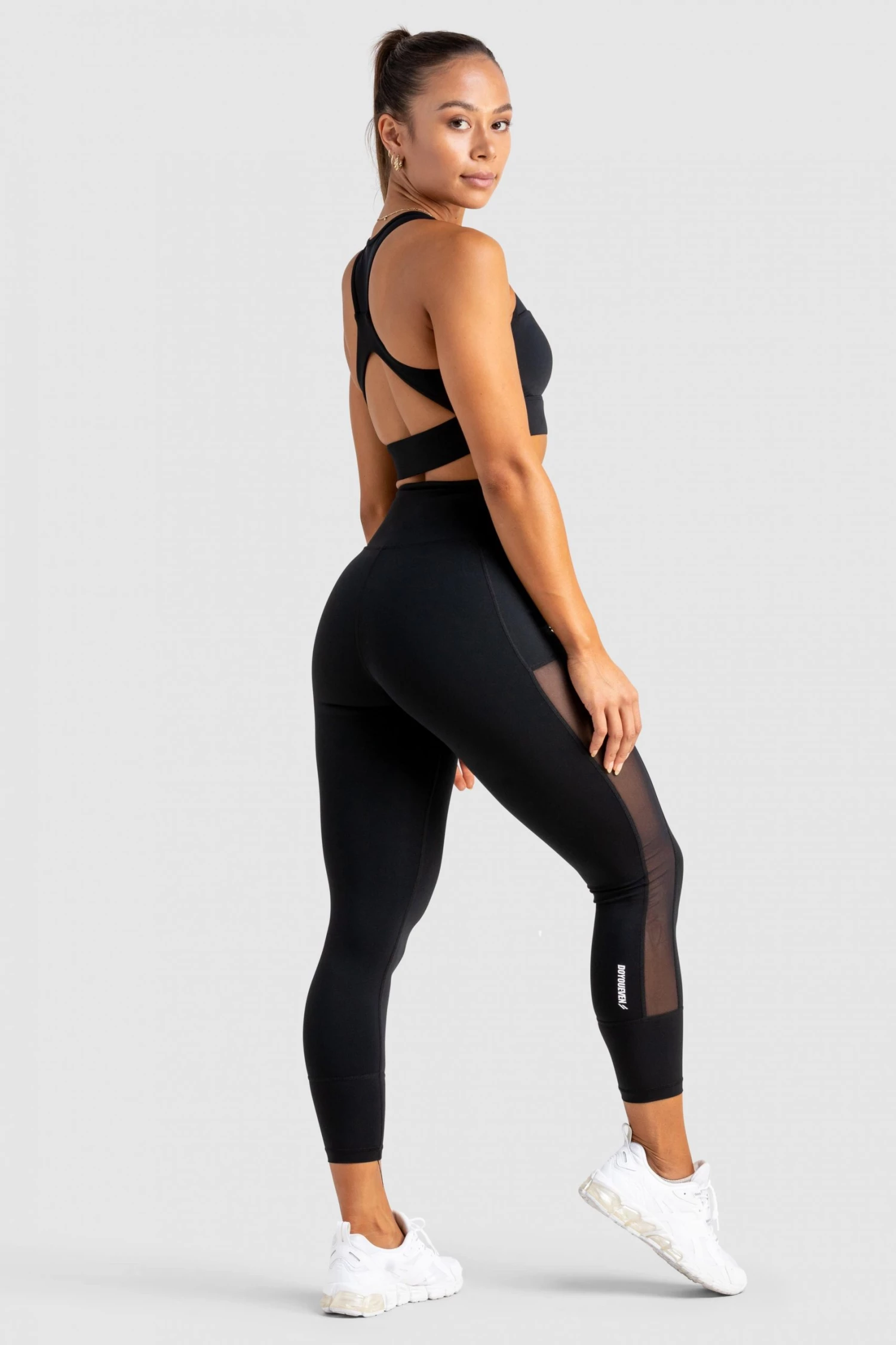 Tracy Breeze Mesh Leggings - Jet Black