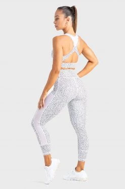 Tracy Womens Breeze Mesh Leggings - White Speckle