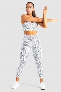 Tracy Womens Breeze Mesh Leggings - White Speckle