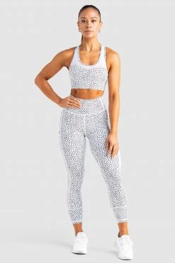 Tracy Womens Breeze Mesh Leggings - White Speckle