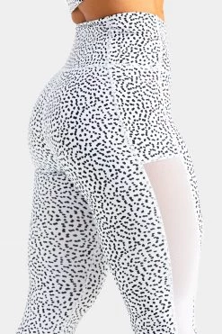 Tracy Womens Breeze Mesh Leggings - White Speckle