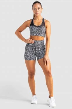 Tracy Womens Breeze Mesh Shorts - Black Speckle