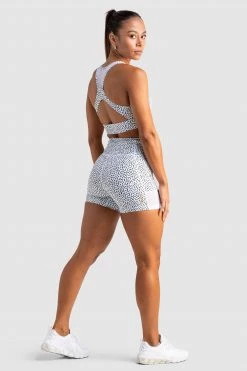 Tracy Breeze Mesh Shorts - White Speckle Womens