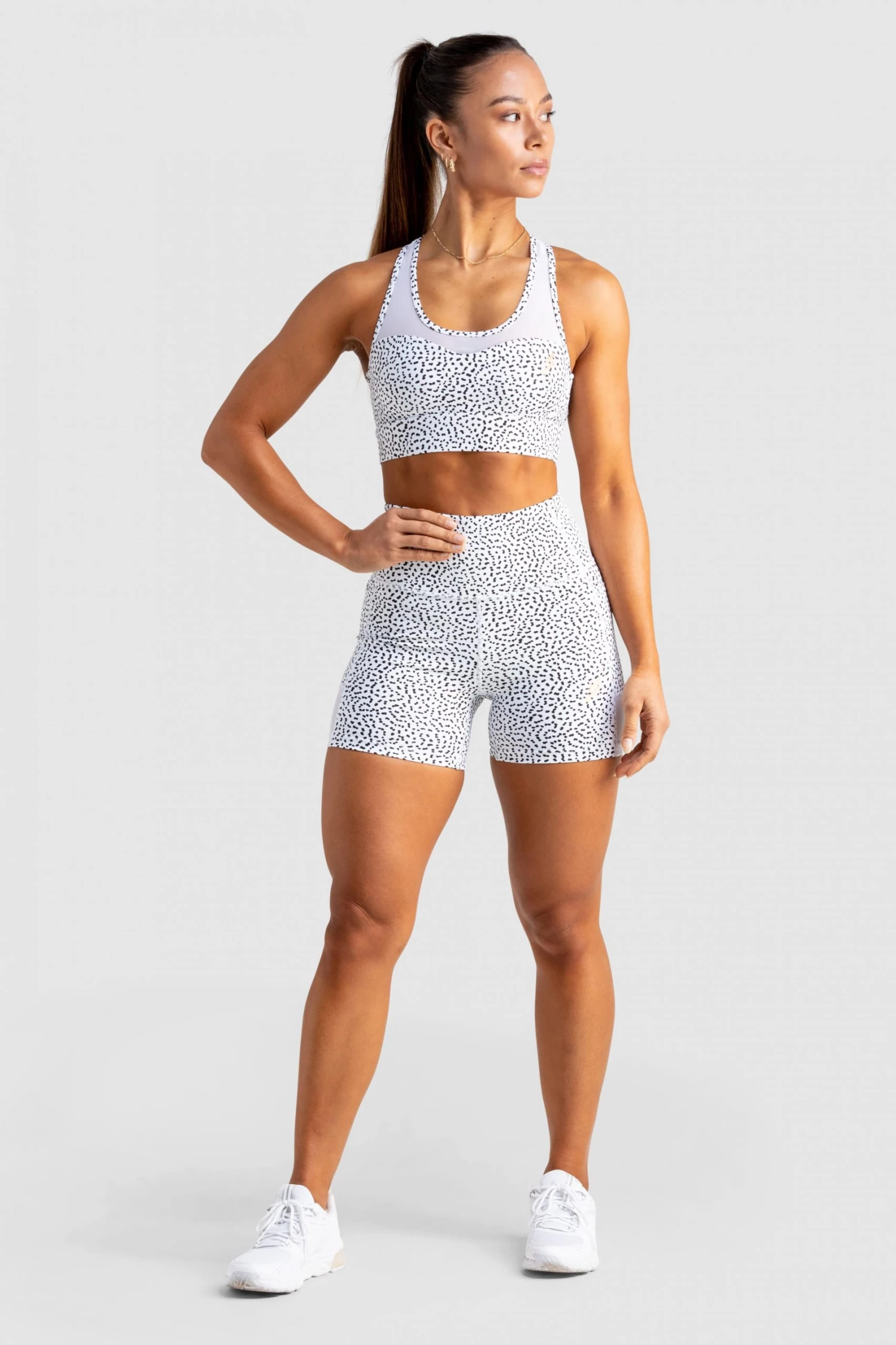 Tracy Breeze Mesh Shorts - White Speckle Womens