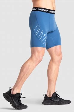 Male Outlet Compfit+ Icon Shorts - Royal Blue