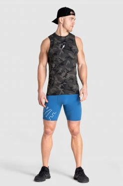 Male Outlet Compfit+ Icon Shorts - Royal Blue