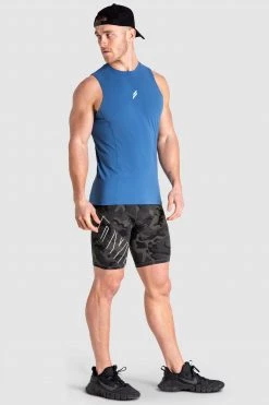 Male Outlet Mens CompFit+ Icon Tank - Royal Blue