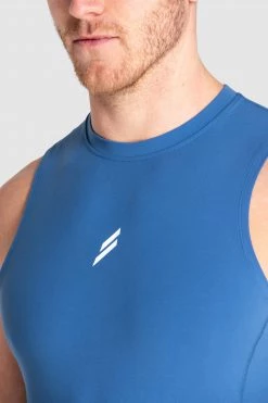 Male Outlet Mens CompFit+ Icon Tank - Royal Blue