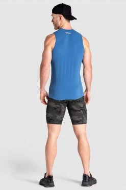 Male Outlet Mens CompFit+ Icon Tank - Royal Blue