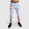Male Outlet Compfit Tie Dye 3/4 Tights - Stone Grey