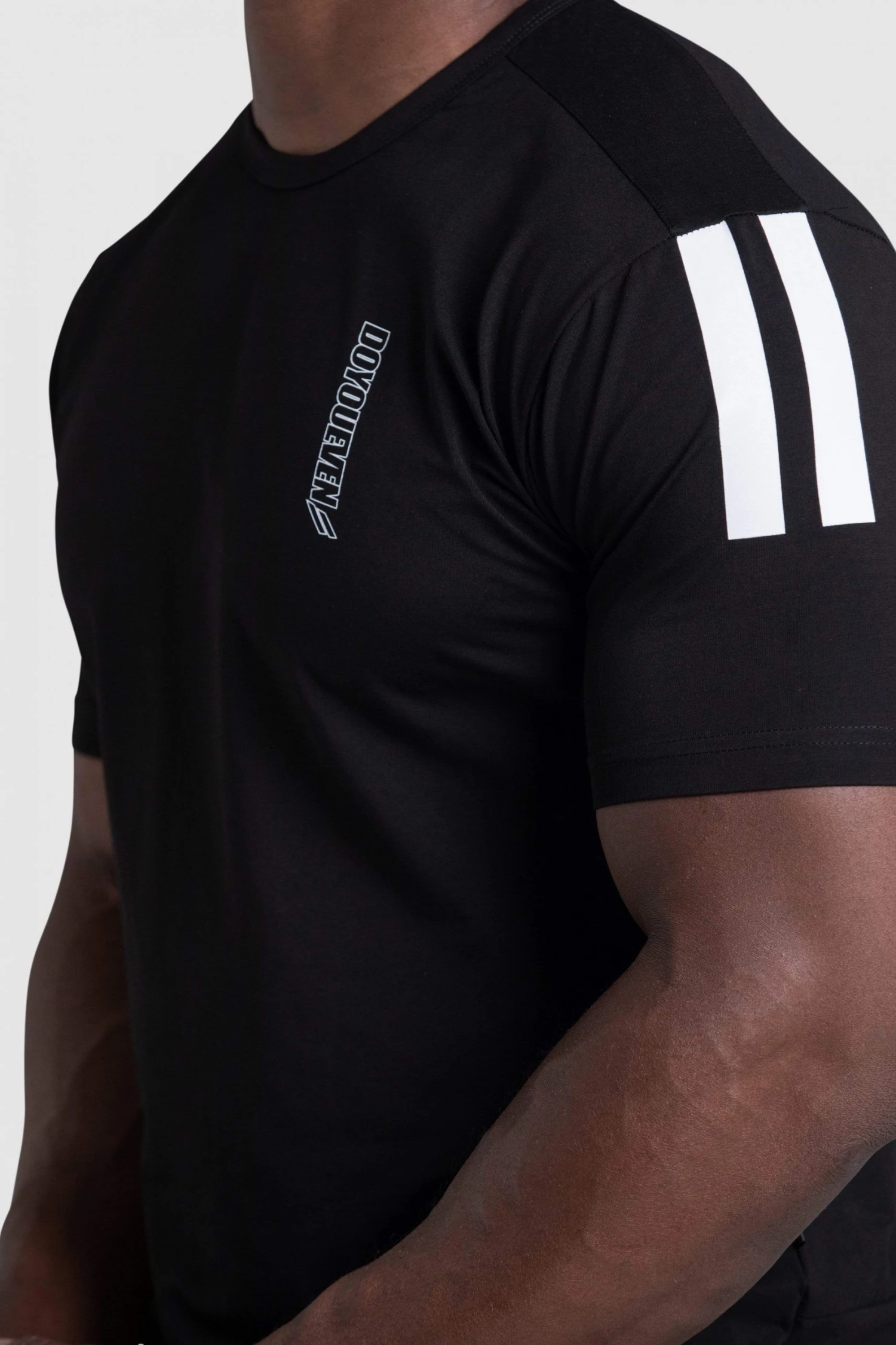 Aivory Dual Stripe Drop Tee - Black