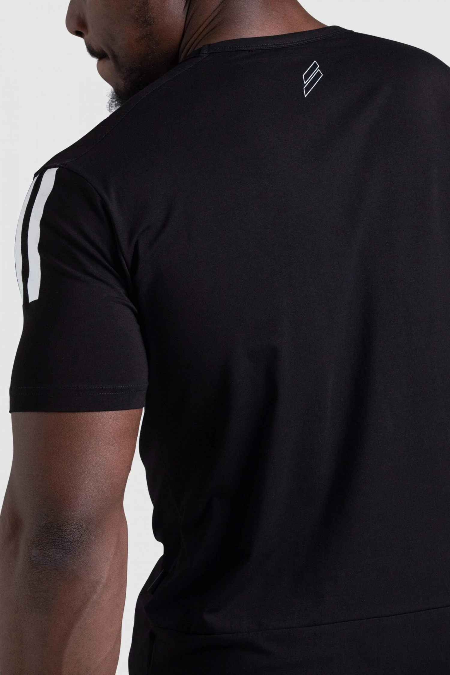 Aivory Dual Stripe Drop Tee - Black