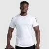 Aivory Dual Stripe Drop Tee - White Mens