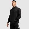 Darren Dual Stripe Hoodie - Black