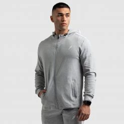 Darren Mens Dual Stripe Hoodie - Grey