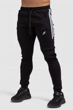 Darren Dual Stripe Pants - Black