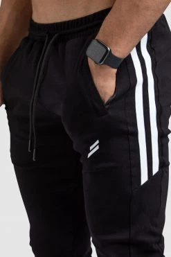 Darren Dual Stripe Pants - Black