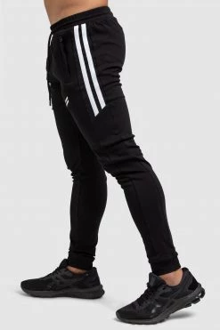 Darren Dual Stripe Pants - Black