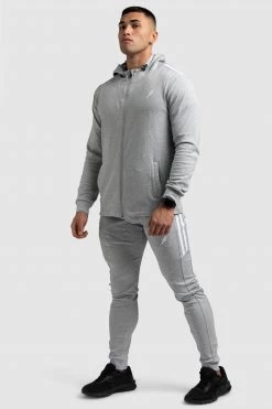 Darren Mens Dual Stripe Pants - Grey