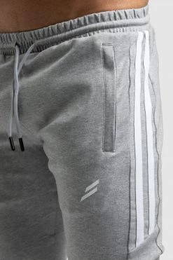 Darren Mens Dual Stripe Pants - Grey