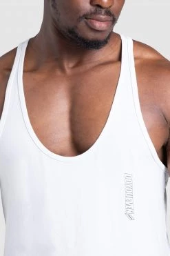 Aivory Mens Dual Stripe Stringer - White