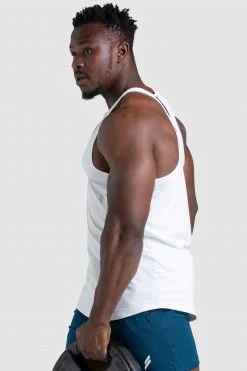 Aivory Mens Dual Stripe Stringer - White