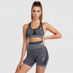 Pony DYE Scrunch Seamless Crop - Black Marl