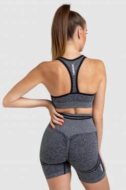 Pony DYE Scrunch Seamless Crop - Black Marl