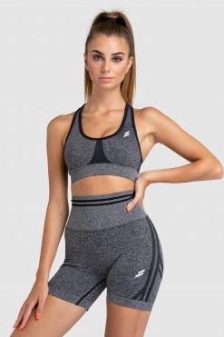 Pony DYE Scrunch Seamless Crop - Black Marl