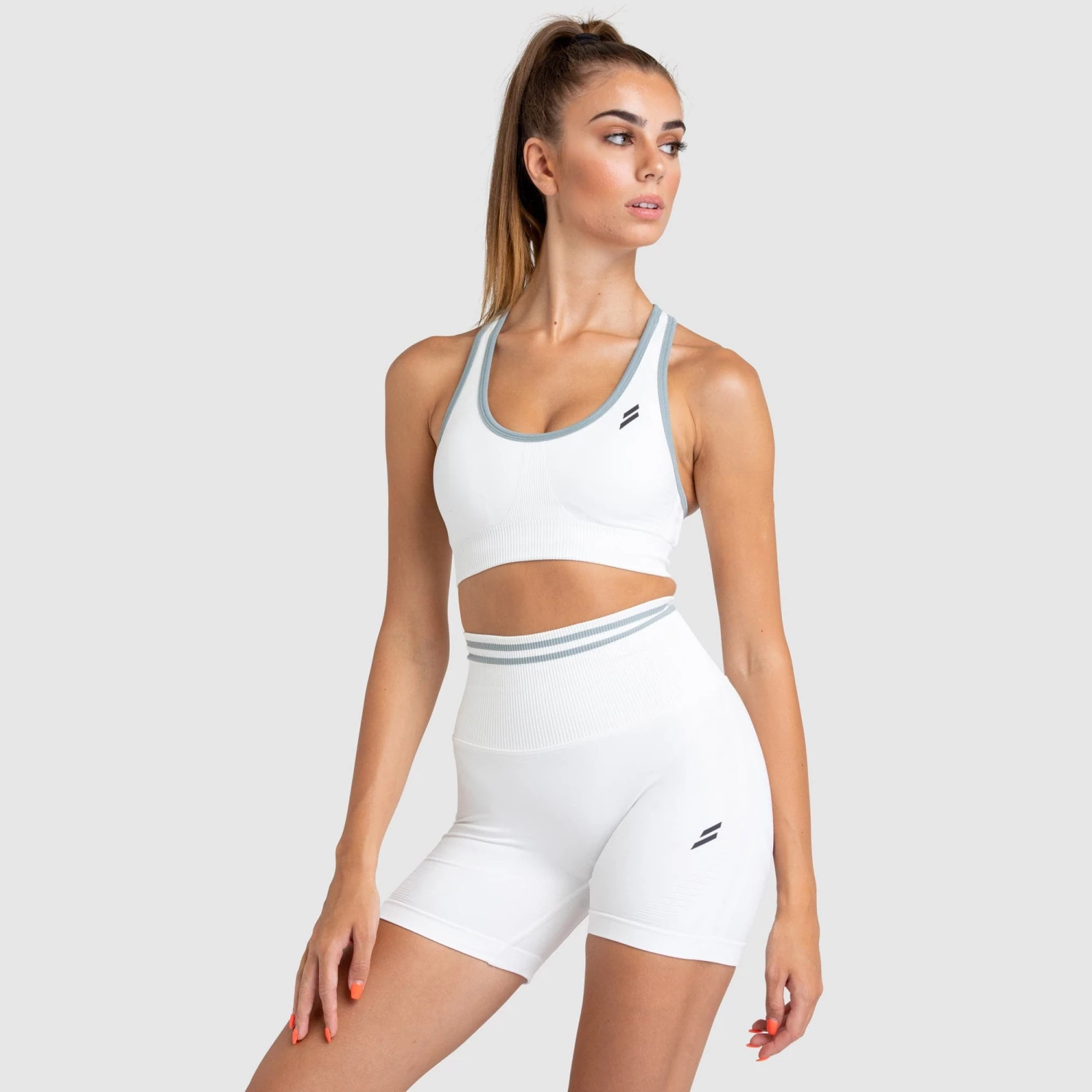 Pony Womens DYE Scrunch Seamless Crop - Bright White