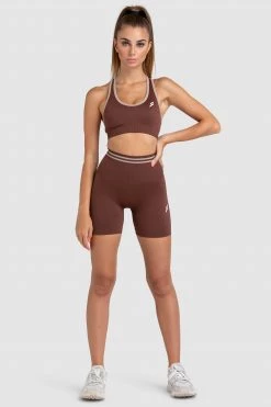 Pony DYE Scrunch Seamless Crop - Chocolate Brown Womens