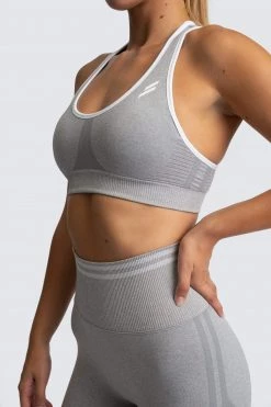 Female Outlet Womens DYE Scrunch Seamless Crop - Grey Marl