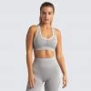 Female Outlet Womens DYE Scrunch Seamless Crop - Grey Marl