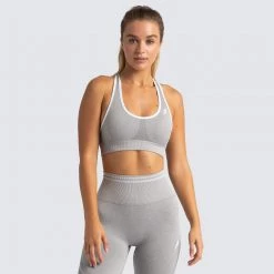 Female Outlet Womens DYE Scrunch Seamless Crop - Grey Marl