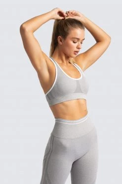 Female Outlet Womens DYE Scrunch Seamless Crop - Grey Marl